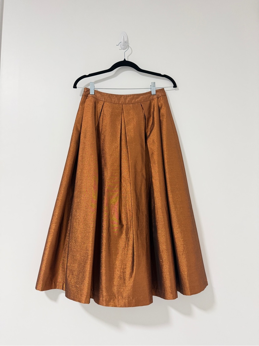 ASOS Shimmery Copper A-Line Midi Skirt